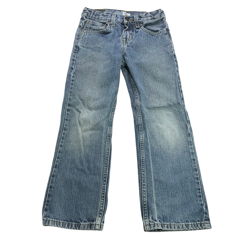 Signature Levi Strauss Blue Jeans Kids Size 8 Regular Bootcut Adjustable Waist